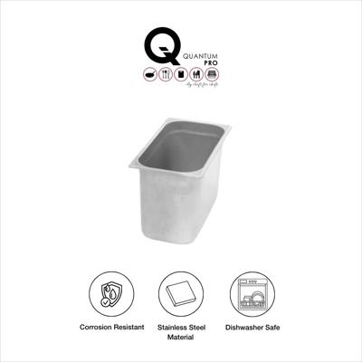 QUANTUM PRO GN CONTAINER 1/3 -200MM SS 9.0L- 325X176MM