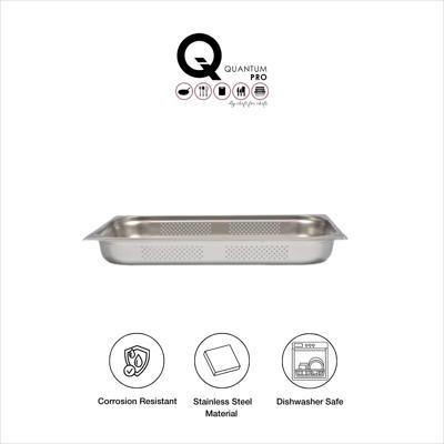 QUANTUM PRO GN CONTAINER 1/1 -65MM SS PERFORATED 530X325MM