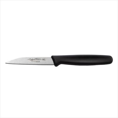 CUTLERY PRO PARING KNIFE, EUROPEAN, 3", 80MM, BLACK HANDLE