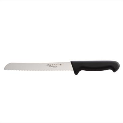 CUTLERY PRO BREAD KNIFE 8", 200MM, BLACK HANDLE