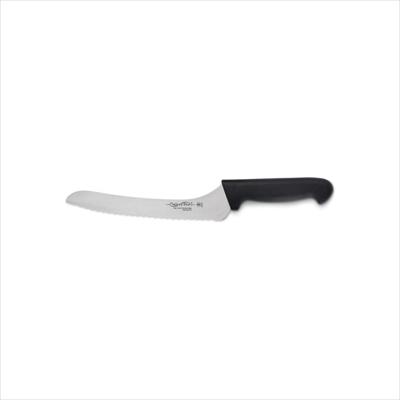 CUTLERY PRO BREAD KNIFE, OFFSET 9", 230MM, BLACK HANDLE