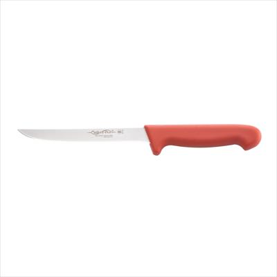 BONING KNIFE STRAIGHT & NARROW BLADE RED HANDLE 200MM