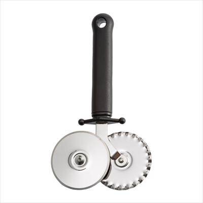 PASTRY WHEEL, DOUBLE, SS W/ BLACK HDL 60MM