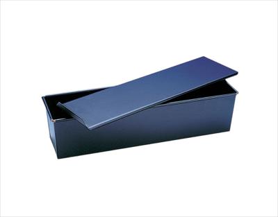 BREAD PAN WITH COVER BLUE STEEL 400X120X120MM