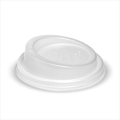 PLA BIOCUP HOT SMALL LID (WHITE) FOR 6/8/12OZ PAPER CUP, COMPOSTABLE, DIA 80MM, 50PCX20 (1,000PC)