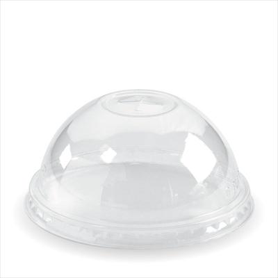 BIOPAK PLA CLEAR DOME LID - CROSS STRAW SLOT FOR 8/12/14/16/20OZ COLD CUP, 100PCX10 (1,000PC)