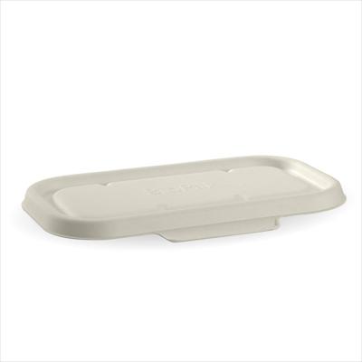 BIOCANE BAGASSE LID (WHITE) FOR 24/32OZ LUNCH BOX, 50PCX10 (500PC), CONTAINER: P008059/8060