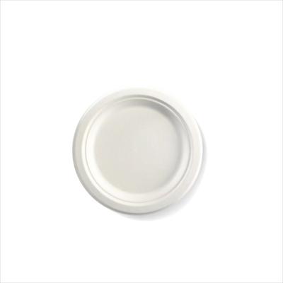 9" BIOCANE BAGASSE ROUND PLATE (WHITE), 225MM , 125PCX4 (500PC)