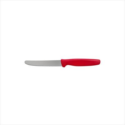 CUTLERY PRO UTILITY KNIFE SERRATED RED HANDLE 100MM