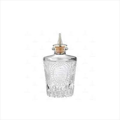 SQUARE BITTERS BOTTLE WITH SILVER DRIPPER (110ML)
