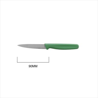 CUTLERY PRO PARING KNIFE, GREEN HANDLE, 90MM