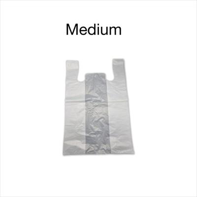 PLASTIC CARRIER BAGS, CLEAR -MEDIUM 30 PCS/PKT