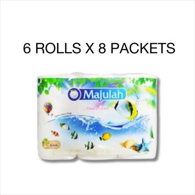MAJULAH KITCHEN ROLL TOWEL, 6 ROLLS X 8 PACKETS /CARTON