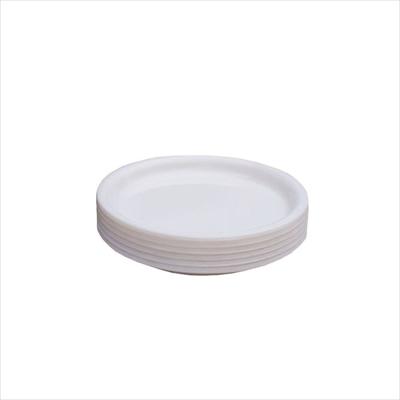 9" PLASTIC PLATE WHITE, 50 PCS/PKT, 10PKT/CTN