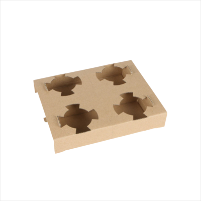 4 CUP TRAY HOLDER, THICK BROWN (200 PCS/CTN)