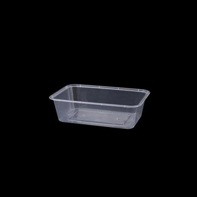 TAKEAWAY PLASTIC CONTAINER RECTANGULAR WITHOUT LID 1000 ML, 500PCS, COMPATIBLE LID P048099