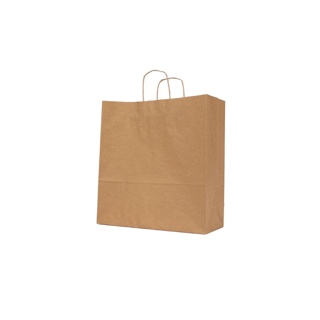 BROWN KRAFT PAPER BAG W/ TWISTED PAPER HANDLE, BASE 28X15X H28CM, 100PCS/PK