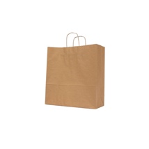 BROWN KRAFT PAPER BAG W/ TWISTED PAPER HANDLE 28X15X28CM, 100PCS/PK