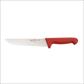 STRAIGHT BUTCHER 10", 250MM, RED HANDLE