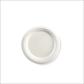 BIOPAK 9" BIOCANE BAGASSE ROUND PLATE (WHITE), 225MM , 125PCX4 (500PC)