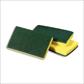 3M SCOTCHBRITE MED DUTY YELLOW SPONGE WITH GREEN SCRUBBER, 3.5"X6.5", PRICED PACK OF 20 PCS